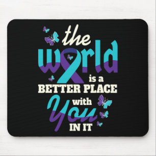 Better with You Suicide Awareness Mental Health Mouse Pad