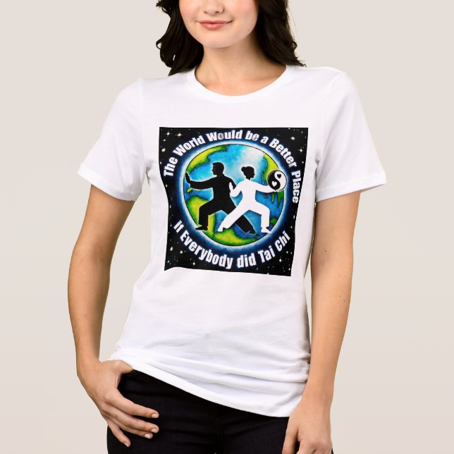Better world with Tai Chi Tri-Blend Shirt (Front)