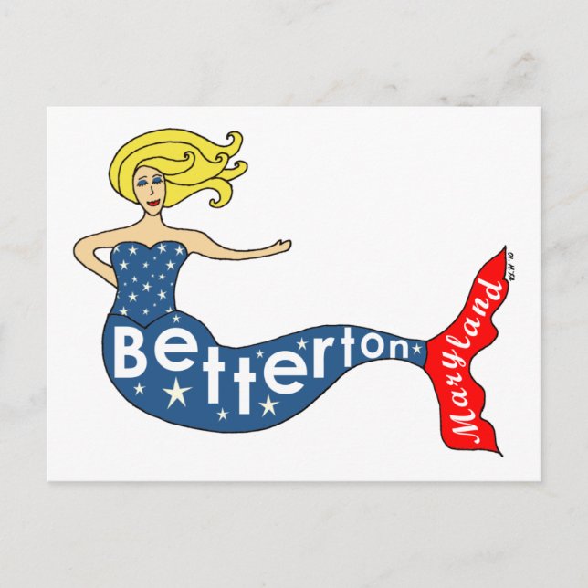 Betterton, Maryland Mermaid Postcard (Front)
