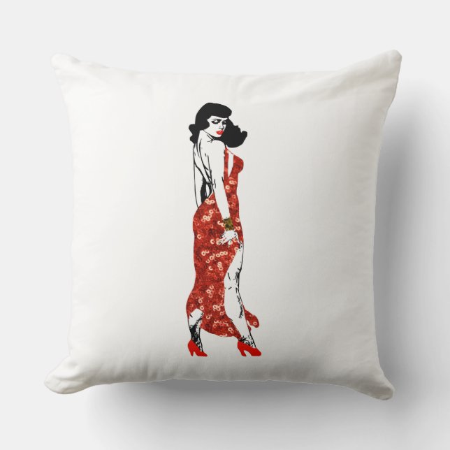bettie pin up cushion (Front)