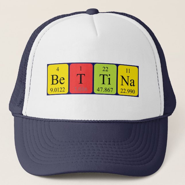 Bettina periodic table name hat (Front)