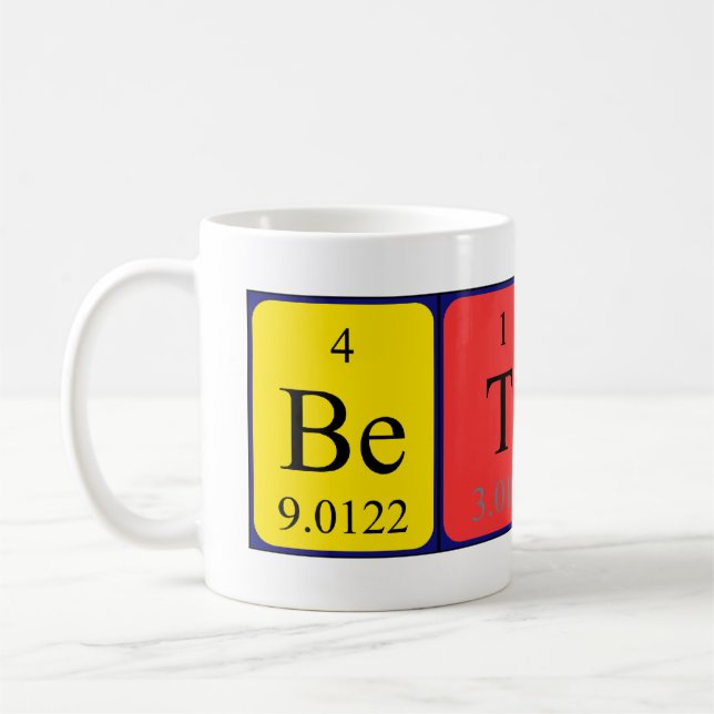 Bettina periodic table name mug (Left)