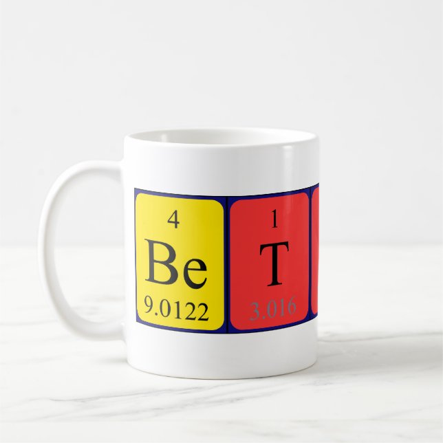Bettina periodic table name mug (Left)