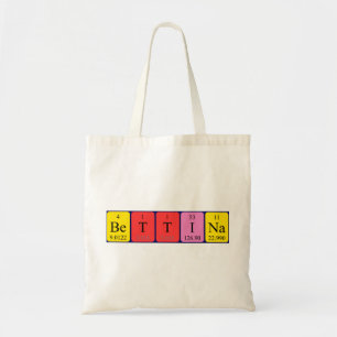 Bettina periodic table name tote bag