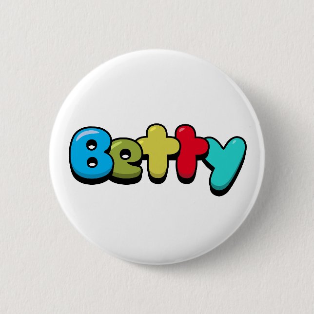 Betty 6 Cm Round Badge (Front)