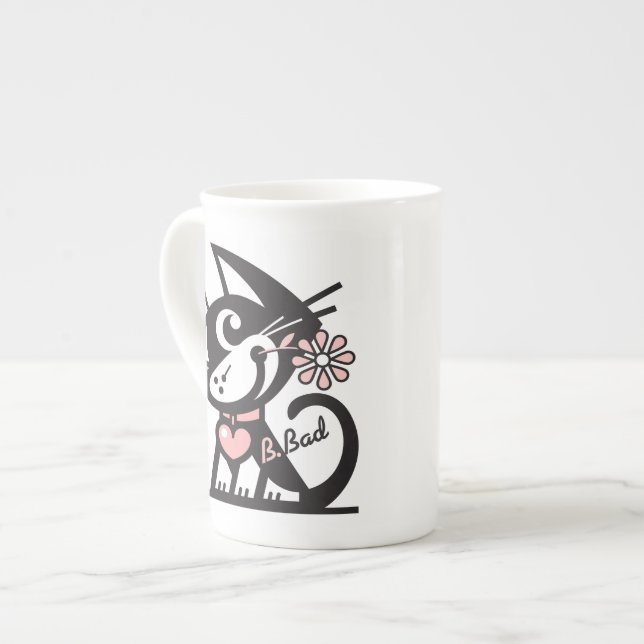 BETTY BAD KITTY BONE CHINA MUG (Front Left)