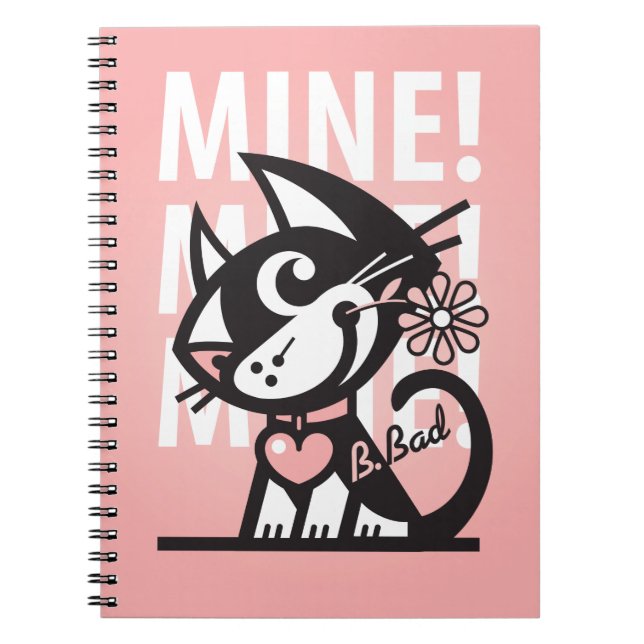 BETTY BAD KITTY SPIRAL NOTEBOOK (Front)