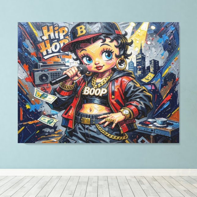 BETTY BOOP-4A CANVAS PRINT (Insitu(Wood Floor))