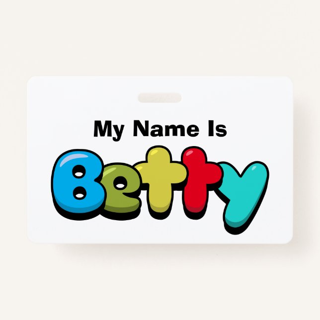 Betty ID Badge (Front)