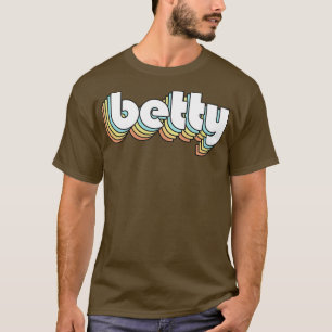 Betty Retro Rainbow Typography Faded Style T-Shirt