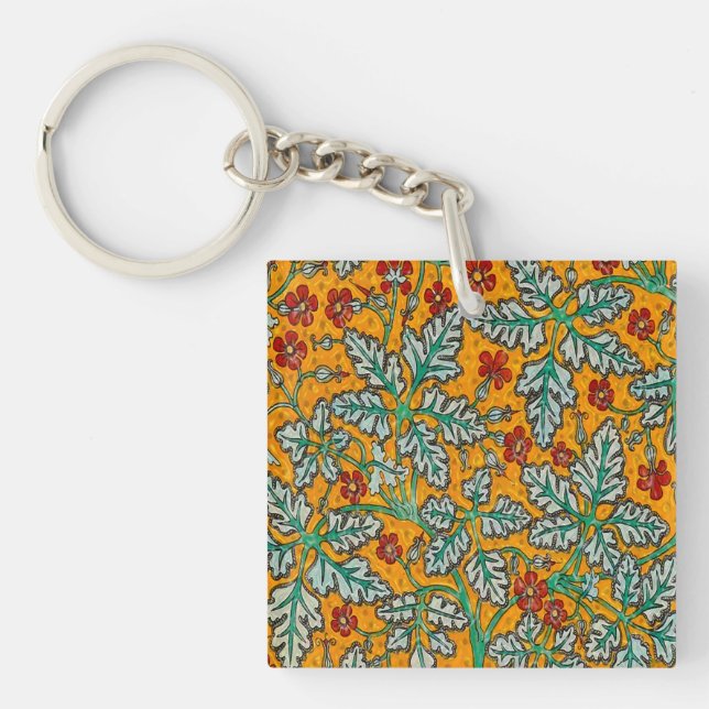 Betty's Yellow Flowers Key Ring (Front)