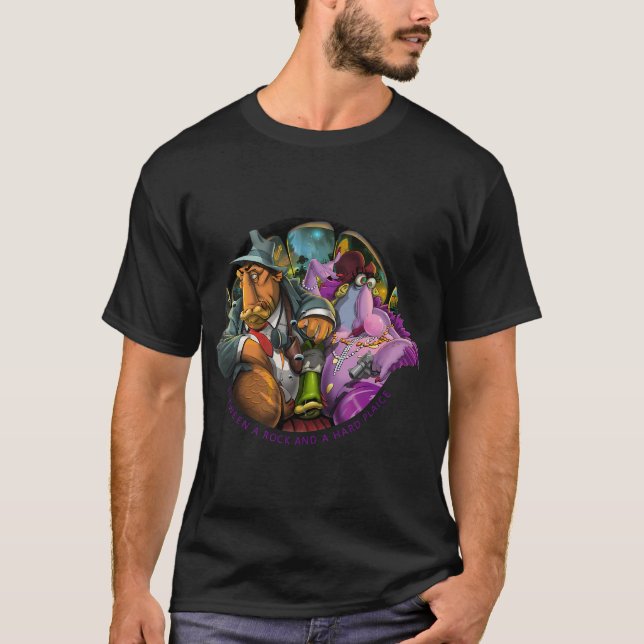 Between a rock and a hard plaice T-Shirt (Front)