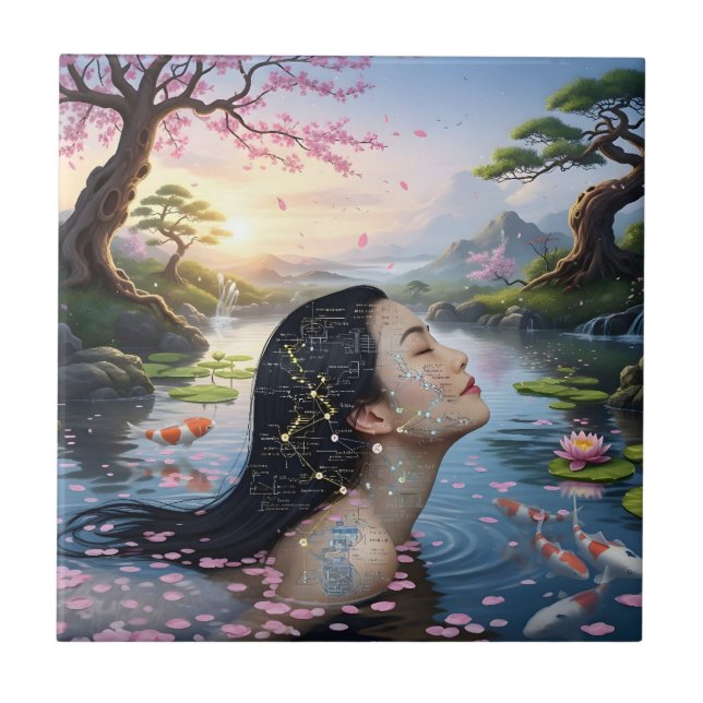 "Between Blossom and Formula"– A Digital Portrait Tile (Front)