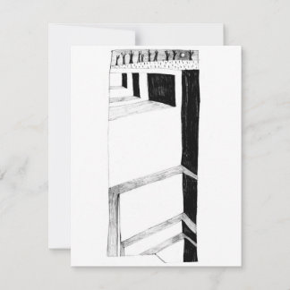 Between Floors drawing RSVP Card