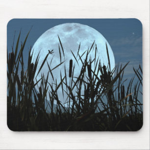 Between Moon and Marsh Mousepad