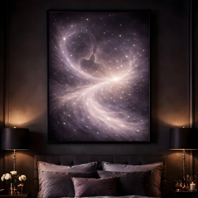 Between Quiet Stars – Dreamy Celestial Love Art Poster (Creator Uploaded)