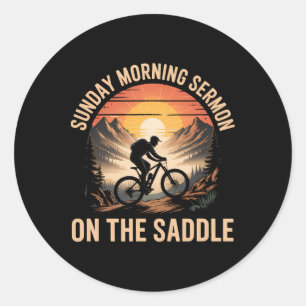 Between Soccer And Chores Mountain Biking Dad Classic Round Sticker