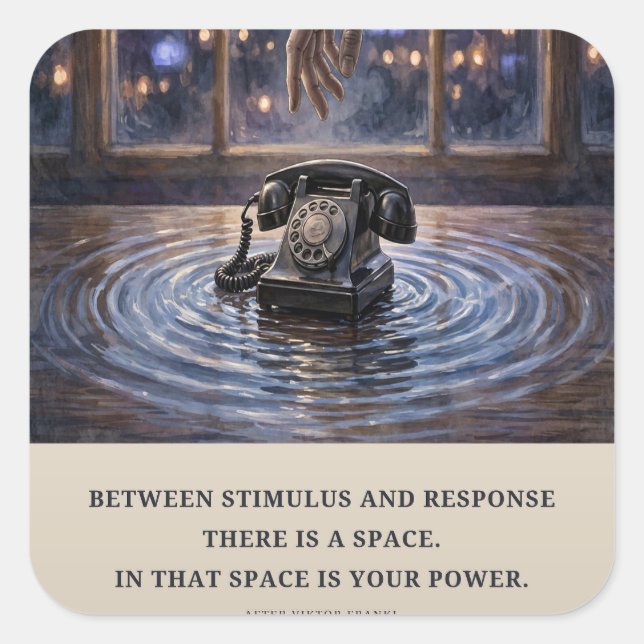 Between Stimulus and Response — Frankl Sticker (Front)