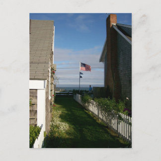 Between the cottages in Sconset Postcard