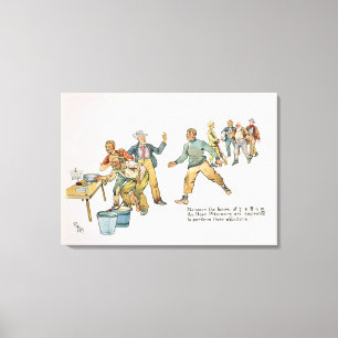 Between the hours of 7 and 8 a.m. canvas print