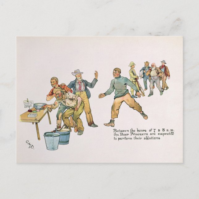 Between the hours of 7 and 8 a.m. postcard (Front)