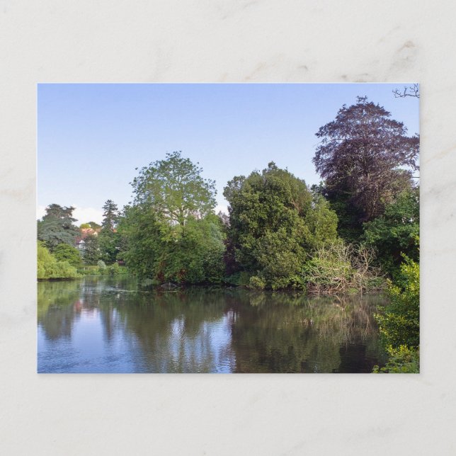 Between The Islands, Roath Park Lake, Cardiff. Postcard (Front)
