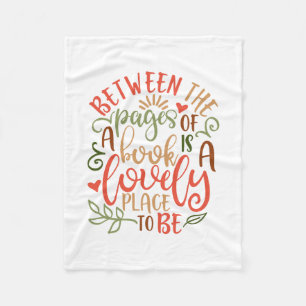 Between The Pages Of Book Ideas Fleece Blanket