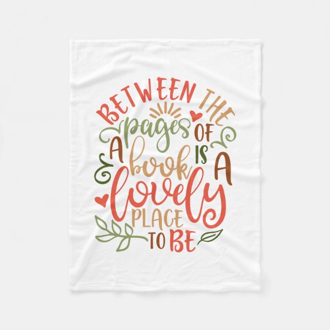 Between The Pages Of Book Ideas Fleece Blanket (Front)