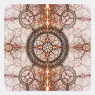 Between The Tick and The Tock Square Sticker