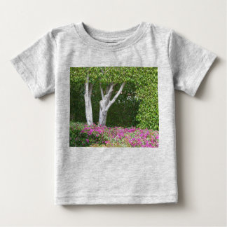 Between the Trees Pink and Green   Baby T-Shirt