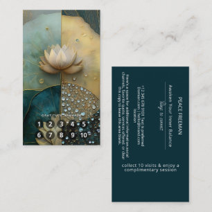 Between Water and Light Lotus Flower Design Business Card