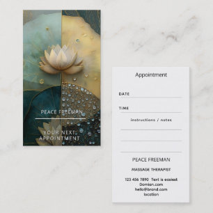 Between Water and Light   Lotus Flower Design Business Card