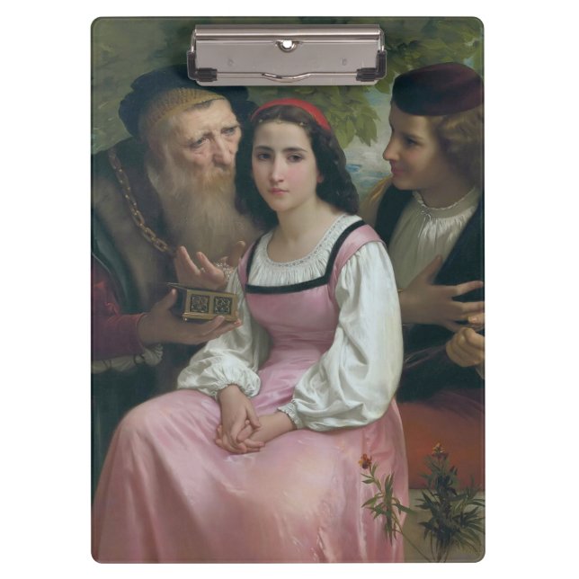 Between Wealth and Love (by Bouguereau) Clipboard (Front)