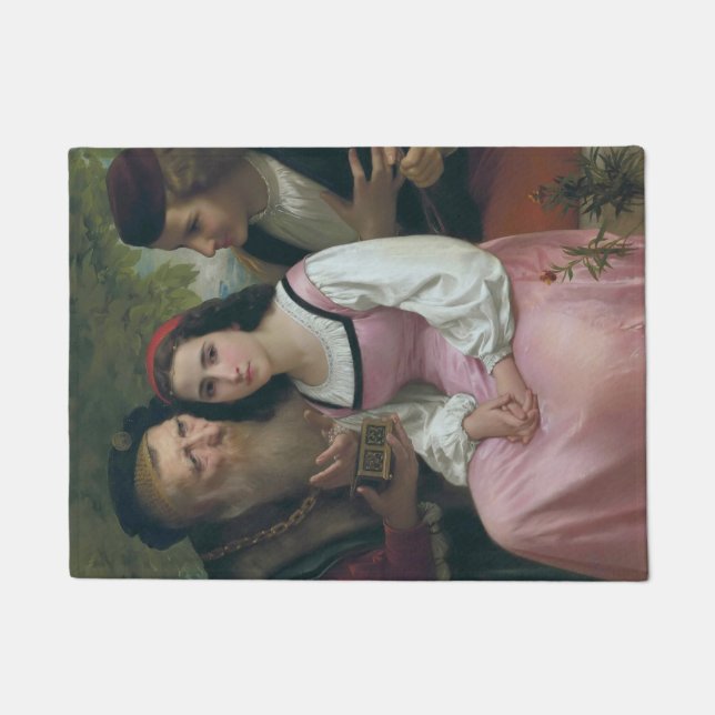 Between Wealth and Love (by Bouguereau) Doormat (Front)
