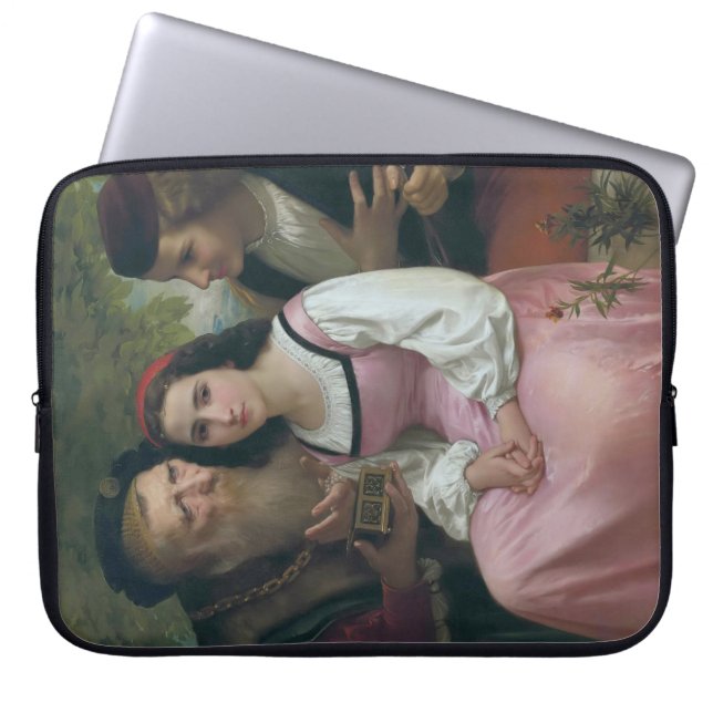 Between Wealth and Love (by Bouguereau) Laptop Sleeve (Front)