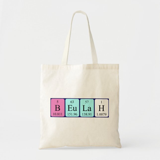 Beulah periodic table name tote bag (Front)