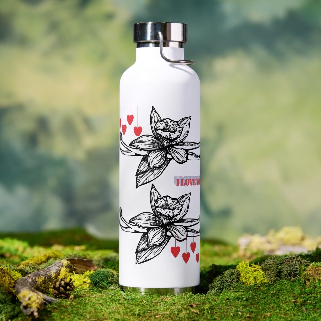 beutiful flowers water bottle (Outdoor)