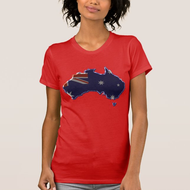 Bevel flag map of Australia T-Shirt (Front)