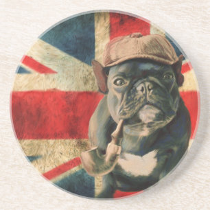 Beverage Coaster with French Bulldog