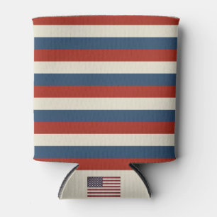 Beverage Cooler Vintage Americana Patriotic Stripe
