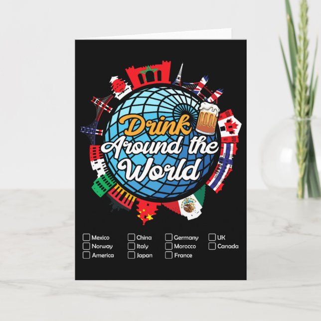 Beverage Drinks Beer Wine Mexico France Norway Adu Card (Front)