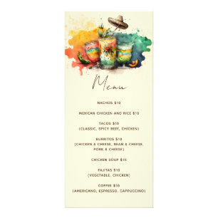 Beverage fiesta party. Mexican food cafe menu