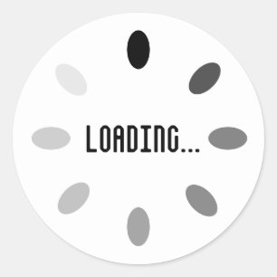 Beverage loading classic round sticker