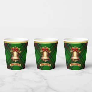 Beveridge Personalised Tartan Christmas  Paper Cups