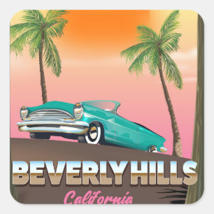 Beverly Hills California Square Sticker