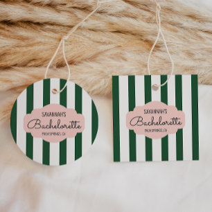 Beverly Hills Pink & Green Bachelorette Party Favour Tags