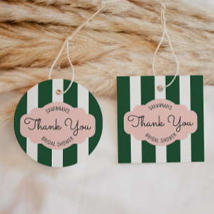 Beverly Hills Pink & Green Bridal Shower Favour Ta Tags