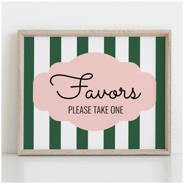 Beverly Hills Pink+Green Party Favour Sign (Creator Uploaded)