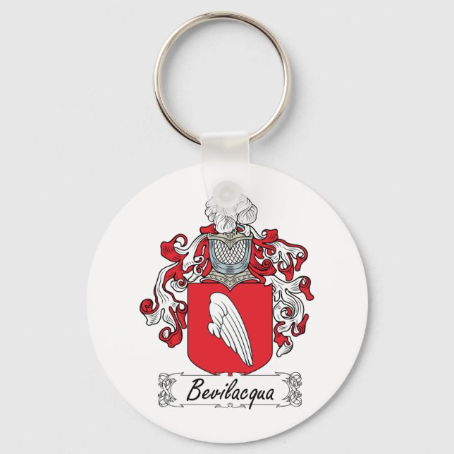 Bevilacqua Family Crest Key Ring (Front)