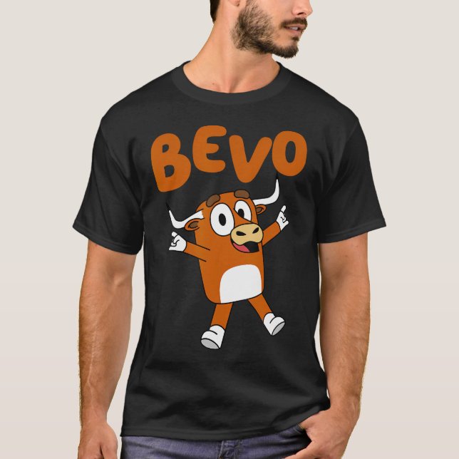 Bevo Longhorn Bull Funny Cartoon For Toddler Kids  T-Shirt (Front)